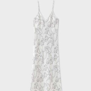 Silk Laundry 90s Slip Dress - White Tulip XS